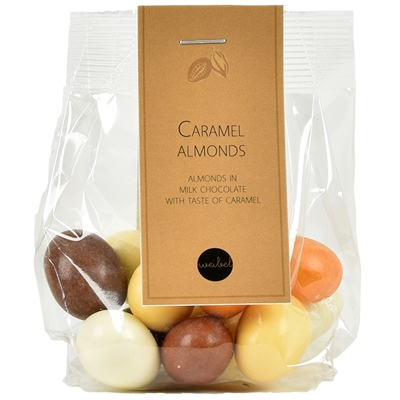 Karamel chokolademandler - lille top